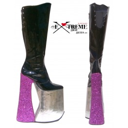 Knee leather drag queen boots Miami-KPZT