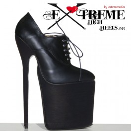 High heel platform leather shoes Oxford-P2
