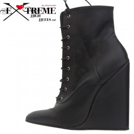Fetish wedge ankle leather boots Blues W