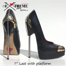 High heel platform leather shoes LUXURY-7P
