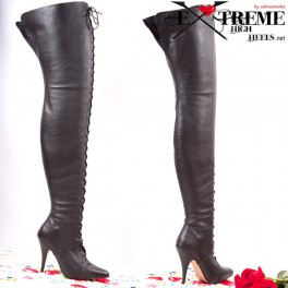 Thigh high leather boots Denver 4