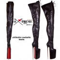 Thigh high leather boots Denver P3